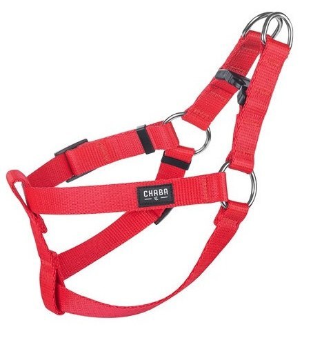 CHABA Szelki taśma regulowane nr 2 - obwód 50cm czerwone