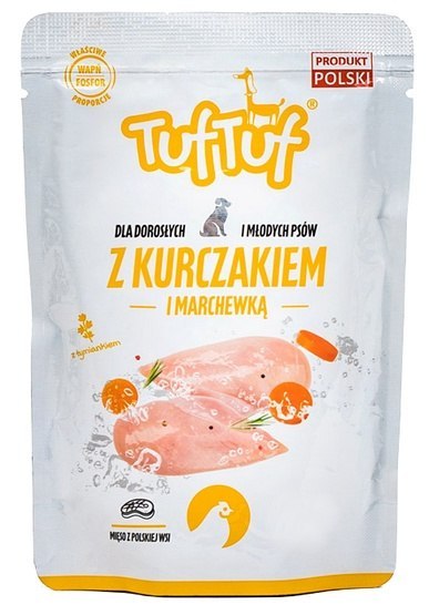 TUF TUF Kurczak z marchewką dla psa saszetka 500g [termin ważności: 03.07.2026]