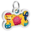 Collar WauDog Smart ID Zawieszka z QR-paszportem kość 4x3cm futrzane potwory
