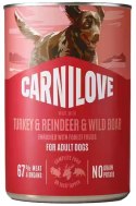 Carnilove Dog Turkey & Reindeer & Wildboar Adult - indyk, renifer i dzik puszka 400g
