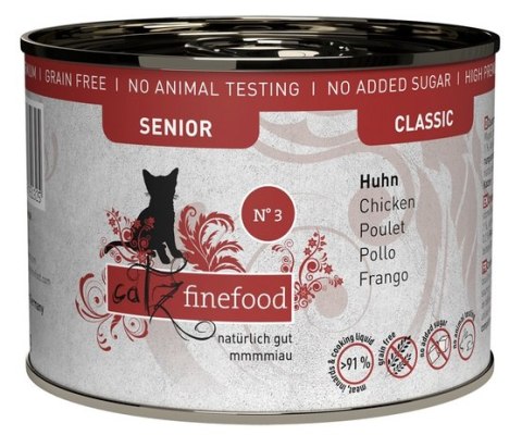 Catz Finefood Classic Senior Kurczak (Senior N.03) puszka 200g