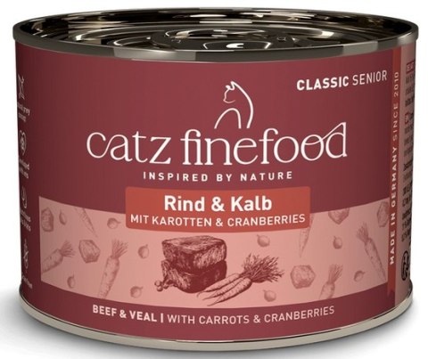 Catz Finefood Classic Senior N.07 Wołowina i cielęcina puszka 200g