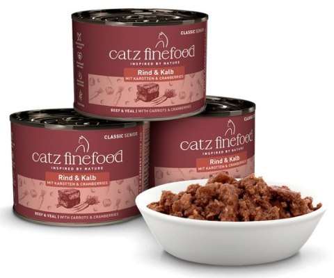 Catz Finefood Classic Senior N.07 Wołowina i cielęcina puszka 200g